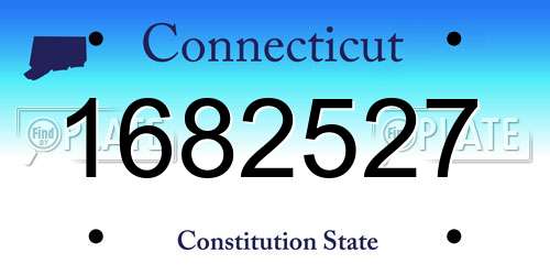 1682527 Connecticut License Plate