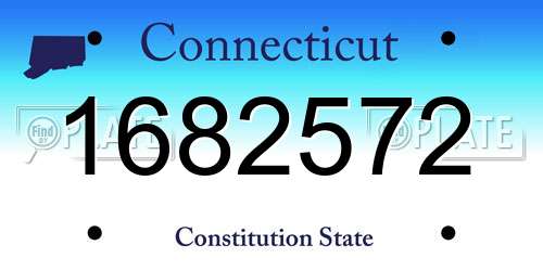 1682572 Connecticut License Plate