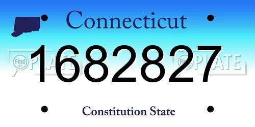 1682827 Connecticut License Plate