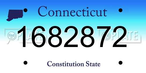1682872 Connecticut License Plate