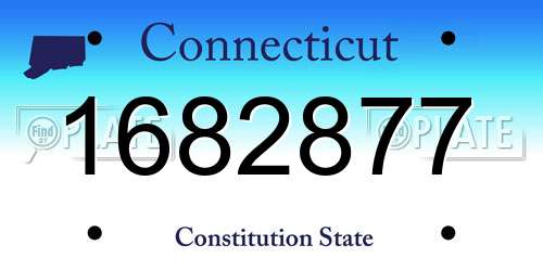1682877 Connecticut License Plate