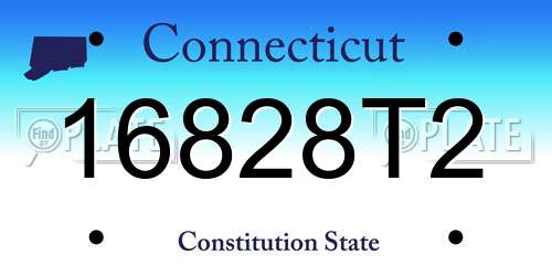 16828T2 Connecticut License Plate
