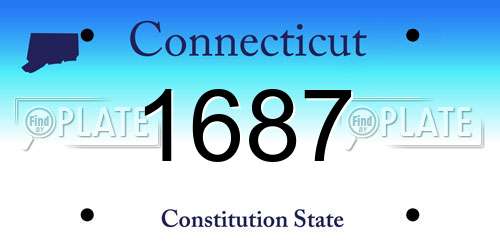 1687 Connecticut License Plate