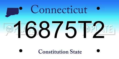 16875T2 Connecticut License Plate