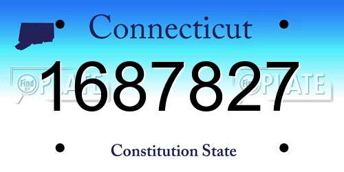 1687827 Connecticut License Plate