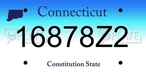 16878Z2 Connecticut License Plate