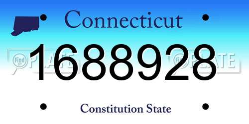 1688928 Connecticut License Plate