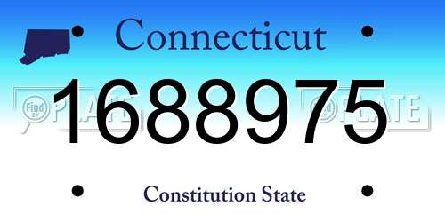 1688975 Connecticut License Plate
