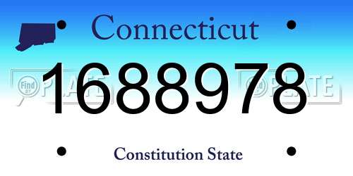 1688978 Connecticut License Plate