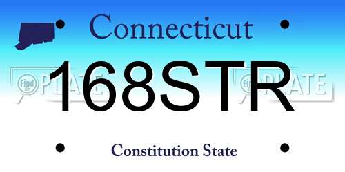 168STR Connecticut License Plate