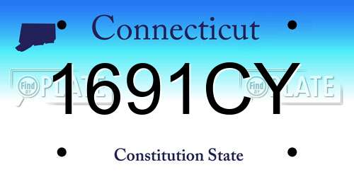 1691CY Connecticut License Plate