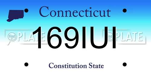 169IUI Connecticut License Plate