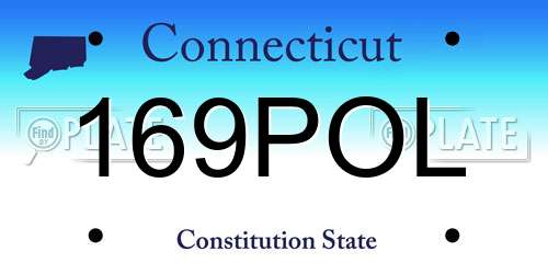 169POL Connecticut License Plate
