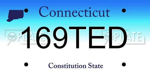 169TED Connecticut License Plate