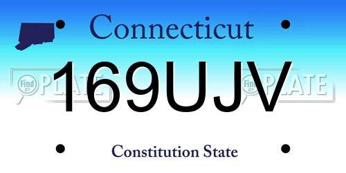 169UJV Connecticut License Plate