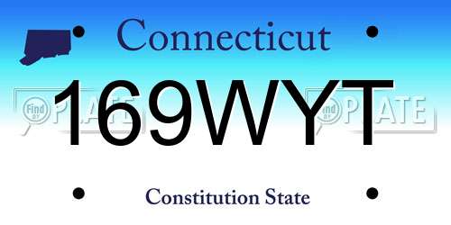 169WYT Connecticut License Plate