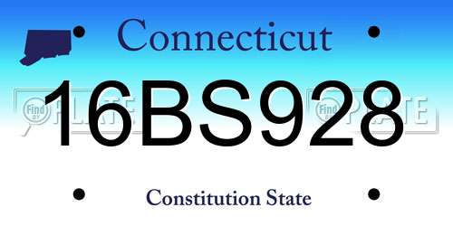 16BS928 Connecticut License Plate