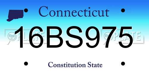 16BS975 Connecticut License Plate