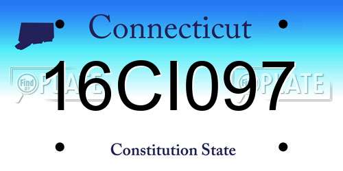 16CI097 Connecticut License Plate