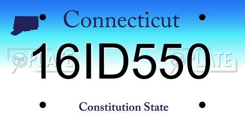 16ID550 Connecticut License Plate