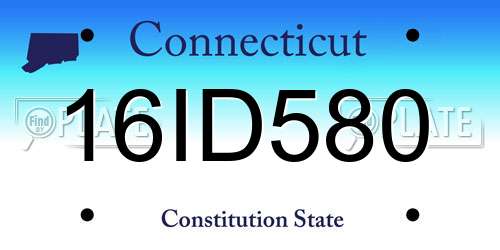 16ID580 Connecticut License Plate