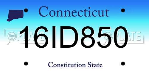 16ID850 Connecticut License Plate