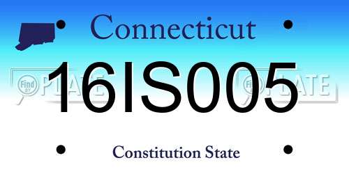 16IS005 Connecticut License Plate