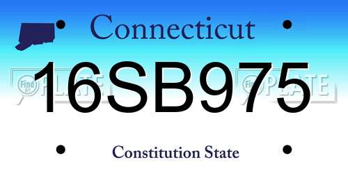 16SB975 Connecticut License Plate