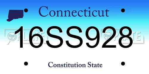 16SS928 Connecticut License Plate