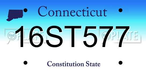 16ST577 Connecticut License Plate