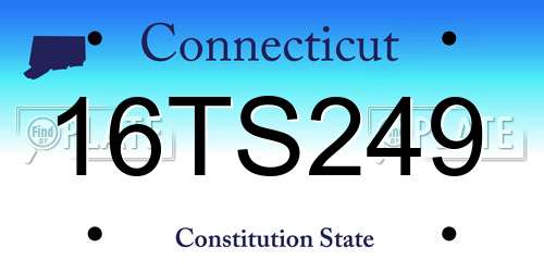 16TS249 Connecticut License Plate