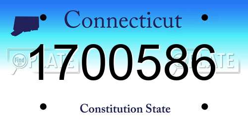1700586 Connecticut License Plate