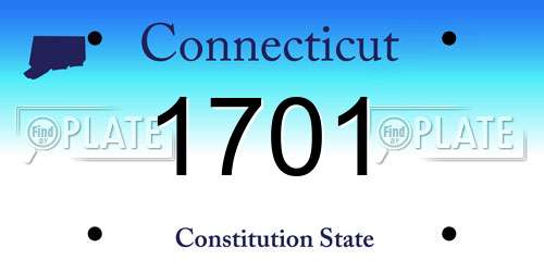 1701 Connecticut License Plate