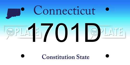 1701D Connecticut License Plate