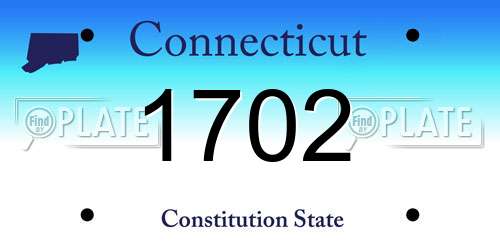 1702 Connecticut License Plate