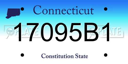 17095B1 Connecticut License Plate