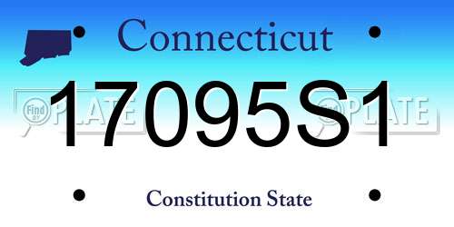 17095S1 Connecticut License Plate