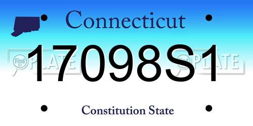 17098S1 Connecticut License Plate