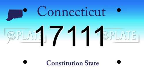 17111 Connecticut License Plate