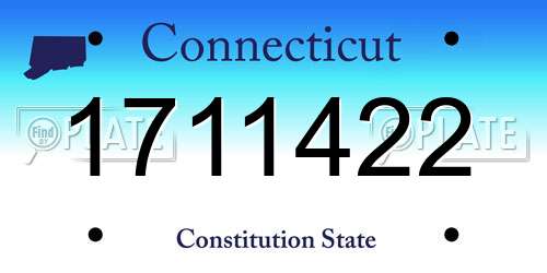 1711422 Connecticut License Plate