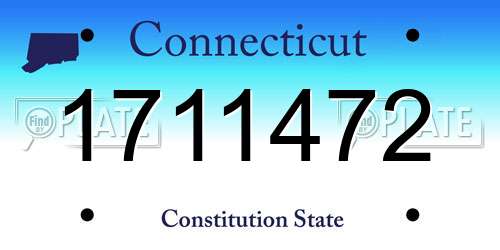 1711472 Connecticut License Plate