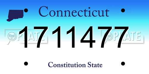 1711477 Connecticut License Plate