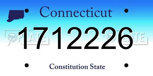 1712226 Connecticut License Plate
