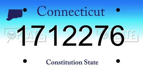 1712276 Connecticut License Plate