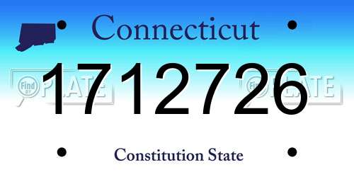 1712726 Connecticut License Plate
