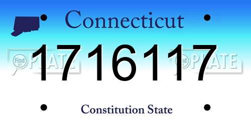 1716117 Connecticut License Plate