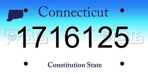 1716125 Connecticut License Plate