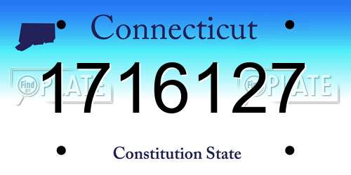 1716127 Connecticut License Plate