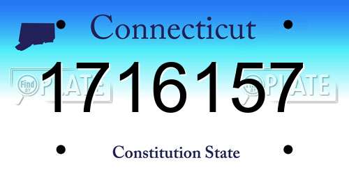 1716157 Connecticut License Plate