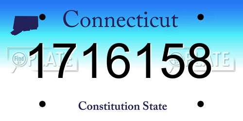 1716158 Connecticut License Plate